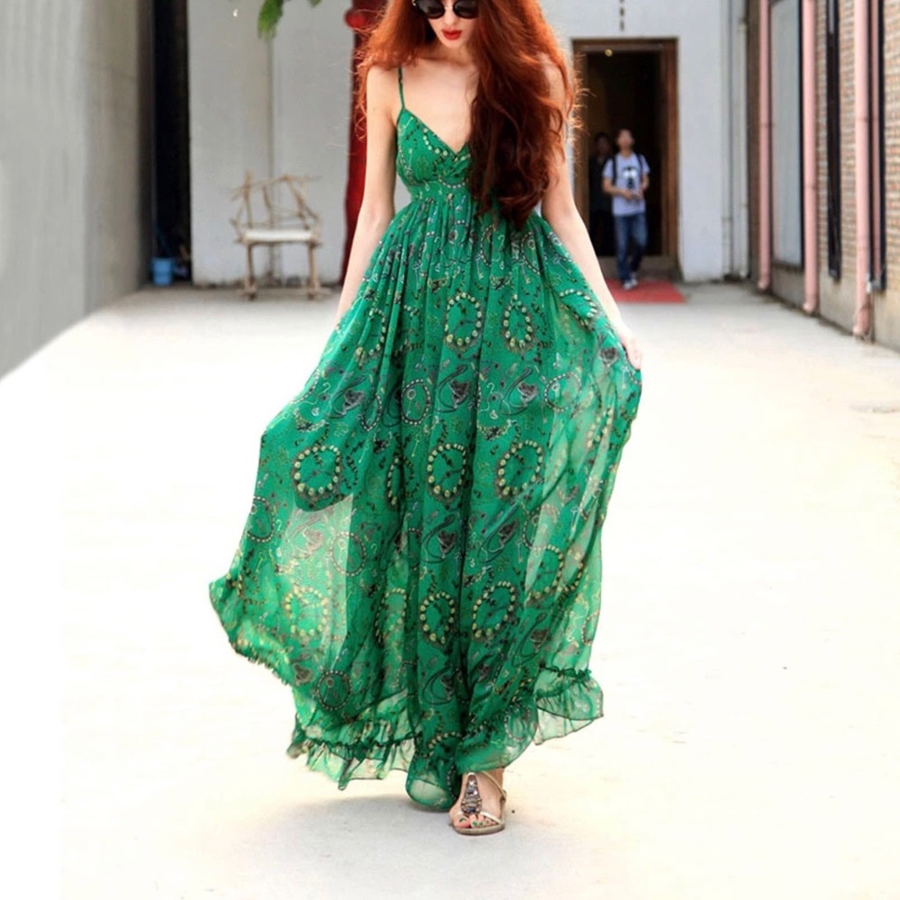 Boho Chiffon Maxi Dress